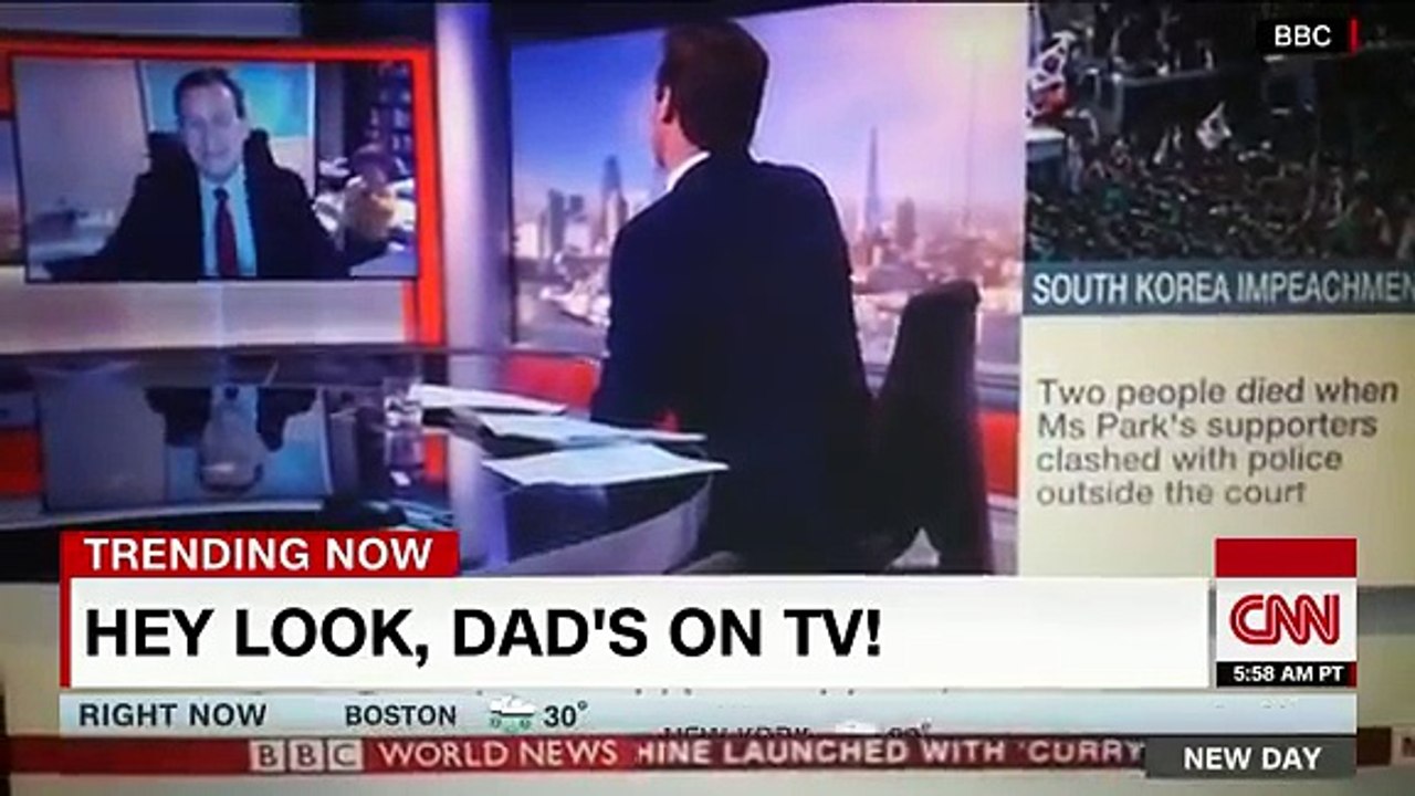Kids interrupt dad's live TV interview -