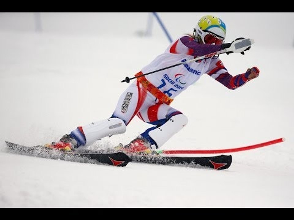 Petra Smarzova (1st run) | Women's slalom standing | Alpine skiing | Sochi 2014 Paralympics