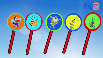 Oggy and the Cockroaches Heart Lollipops Finger Family - Oggy Finger Family Song
