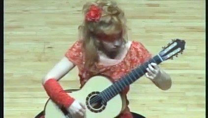 Liszt "Hungarian Rhapsody no 2" guitar-  Blindfolded! Galina Vale