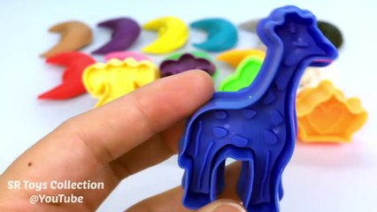 Play-Doh Moons with Assorted Cookie Cutters Learn Colors for Kids Chil