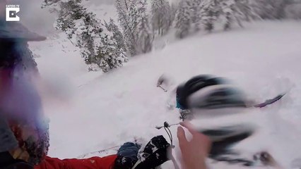 GoPro Footage Of Snowboarder Being Rescued-zeX4u3px