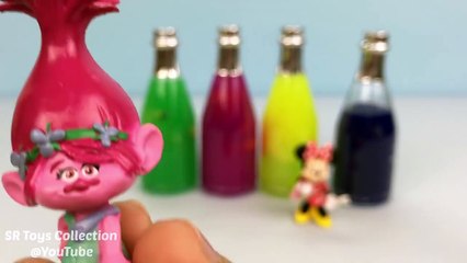 Learn Colors Gooey Slime Surprise Toys Bottles Minnie Mouse Ariel Pikach