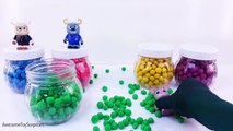 Zootopia! Zootropolis Clay Foam Surprise Eggs! Play-Doh Dippin Dots Toy Surprises! Learn C