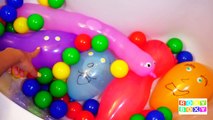 5 Wet Little Face Balloons - TOP Learn Colours Finger Water Balloon Finger Nursery Compila