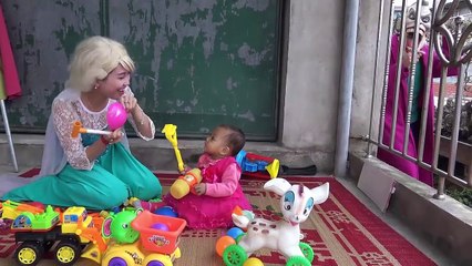 Frozen Elsa & Spiderman Joker Kidnapped w/ Baby Supergirl Maleficent Spidergirl Fuunny Sup