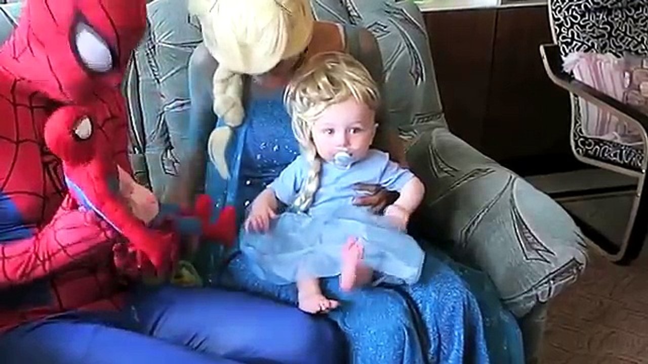 Angry Baby vs Frozen Elsa TOILET POO PRANK! w/ Spiderman Joker Maleficent Superhero IRL