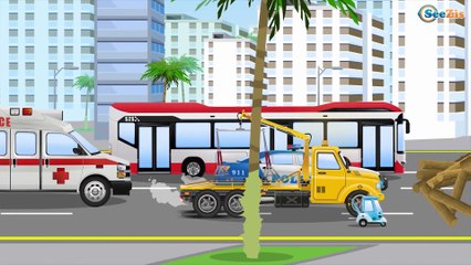 Learn Car w FUN GIANT Truck - Cars For Kids - Children Video part 5