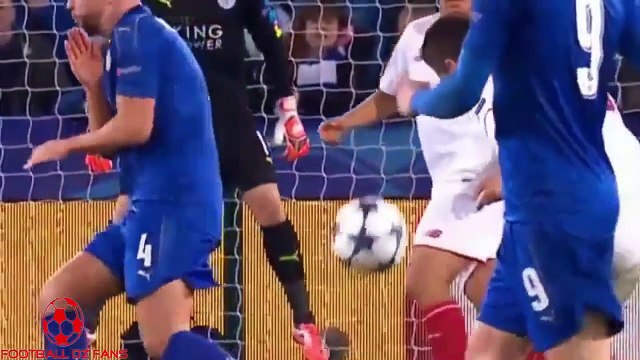 ملخص المبارة التاريخية لليستر سيتي [2- 0] اشبيلية بتعليق حفيظ دراجي 14-03-2017