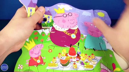 Пеппа свинья королевский Семья Пеппа свинья деревянные головоломка