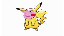 SE toys limited Peppa Pig Pokémon Go Peppa e George Pig Se Vestem de Pikachu e Squirtle em