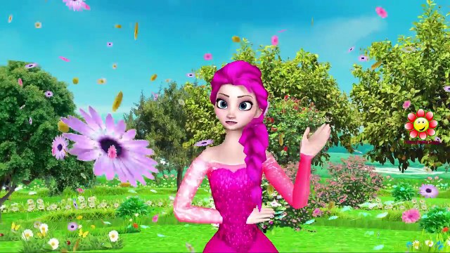 Colors Frozen Elsa Gets Rainbow Lips | Finger Family & Hokey Pokey Dance For Children Nurs