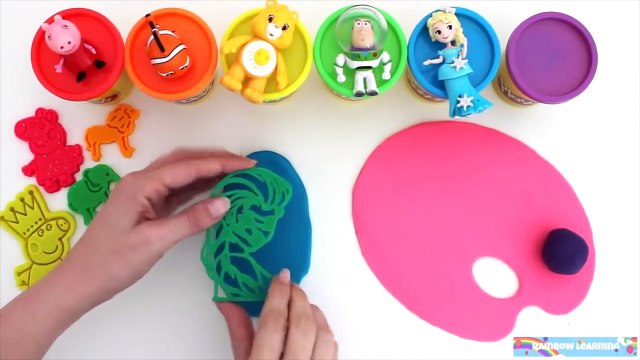 Животное цвета крем чашки доч слон Семья палец весело Узнайте пресс-формы Пеппа свинья играть nurser