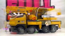 Toy Truck Videos for Children - Toy Bruder Backhoe Excavator, Crane, Diggers-Builder Game