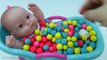 Learn Colors Baby Doll Bubble Gum Bathtime + Ice Cream Surprise Toys Compliation Video