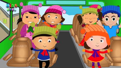 Wheels On The Bus Go Round And Round - 3D Animation Kids Songs | Nursery Rhymes for Child
