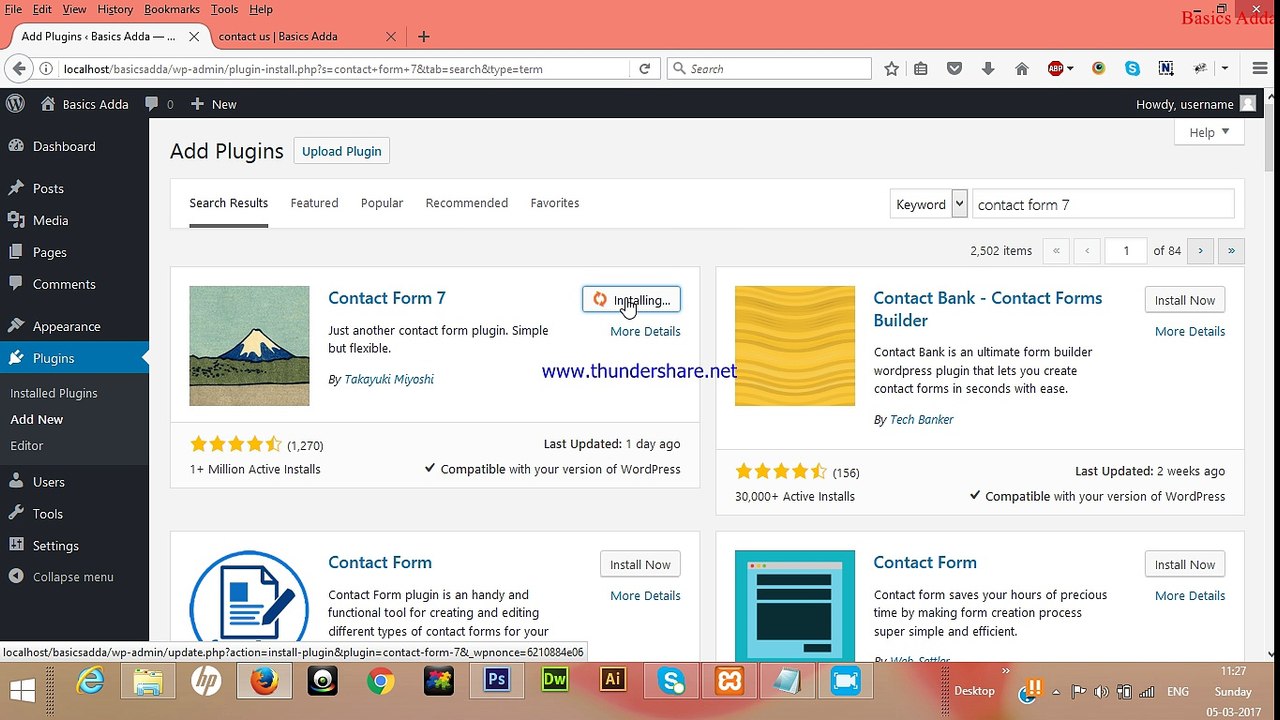 How to create wordpress contact page with contact form 7 (in hindi) - Basics Adda