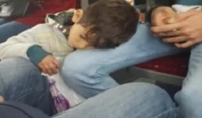 Metrobüste yürek yakan görüntü