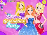Princesses Graduation Party Disney princess Elsa Anna Rapunzel Dress Up Game for kids Girl