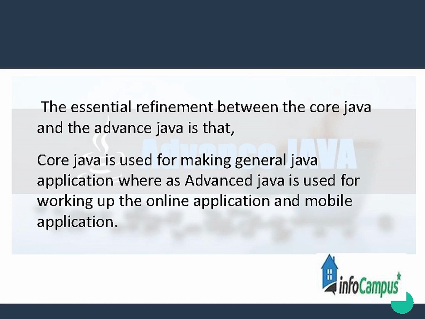 Difference between Core Java and Advance Java