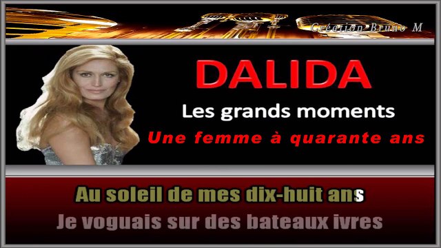 Dalida - Une femme à quarante ans KARAOKE / INSTRUMENTAL
