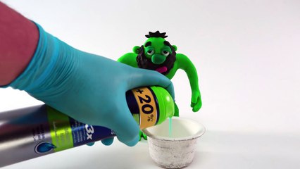 Hulk McDonald's Heart Attack! Fast Food Superheroes in Real Life Play Doh Animations-9QpyBgdXBuU
