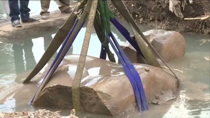 هذا الصباح-انتشال جزء من تمثال رمسيس الثاني