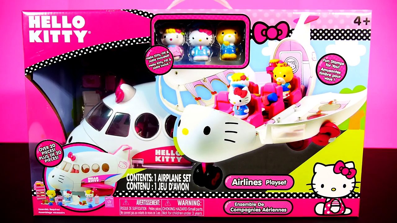 Peppa Pigs Jumbo Jet Flying Adventure Play Doh Hello Kitty Muddy Puddle Kids Toys