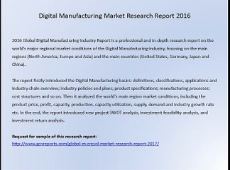 Digital Manufacturing Market Research Report 2016