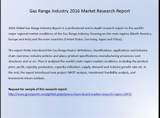 Gas Range Industry 2016 Market Research Report