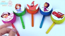 Lollipop Smiley Play Doh Toys Cars 2 Lightning Mcqueen Learn Colors Disney Pixar for kids