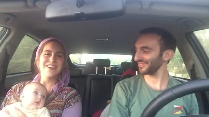 Parents sing A Capella in the car - Baby has sweetest reaction