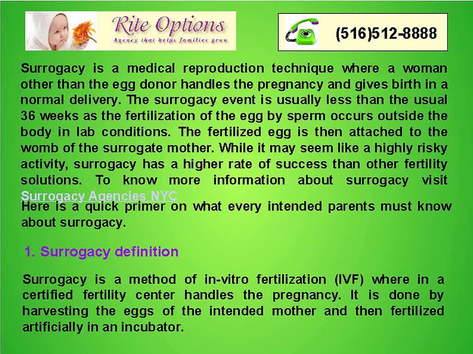 Surrogacy Agencies NYC: Primer on Surrogacy Definition