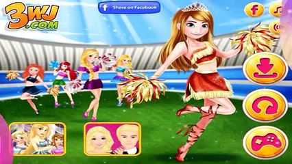 Princess Elsa, Anna, Snow White - Disney Cheerleaders -Dress Up Game for Kids