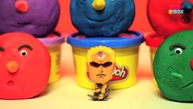 Learn Colors Play Doh Surprise Eggs vs Dinosaur Peppa Pig Em Português! Finger Family Nurs
