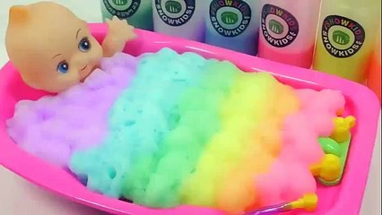 Surprise Toys Baby Doll Colors Bubble Bath Time Learn Colors Orbeez Slime