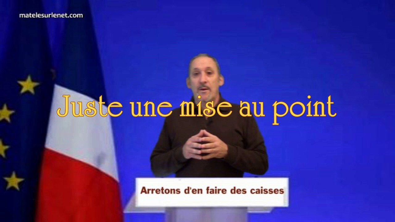 Affaire Fillon - Juste une mise au point