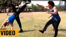 Tiger Shroff's AMAZING Stunt For Munna Michael | LehrenTV