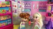 Grocery Shopping! Elsa & Anna kids shop at Barbie's Grocery Sto