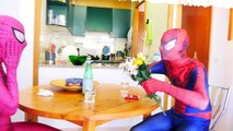 Spiderman Becomes Spider vs Joker w/ Frozen Elsa in Real Life ft Maleficent Pink Spidergir