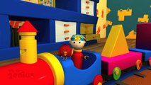 Learn Shapes with Preschool Wooden Toy Train - Colors and Shapes Collection for Children