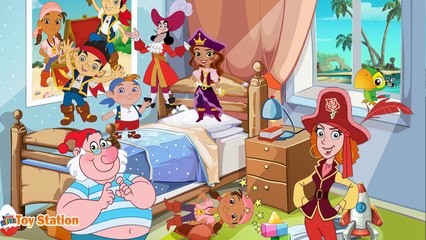 JAKE AND THE NEVERLAND PIRATES FIVE LITTLE MONKEYS JUMPING ON THE BED NURSERY RHYMES BABY