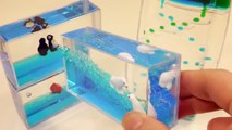DIY How To Make Aquarium Toys Snow Slime Learn Colors Numbers Counting Slime Surprise Eg