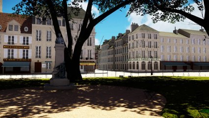 Le buste de Demolombe à Caen avant 1944 en 3D