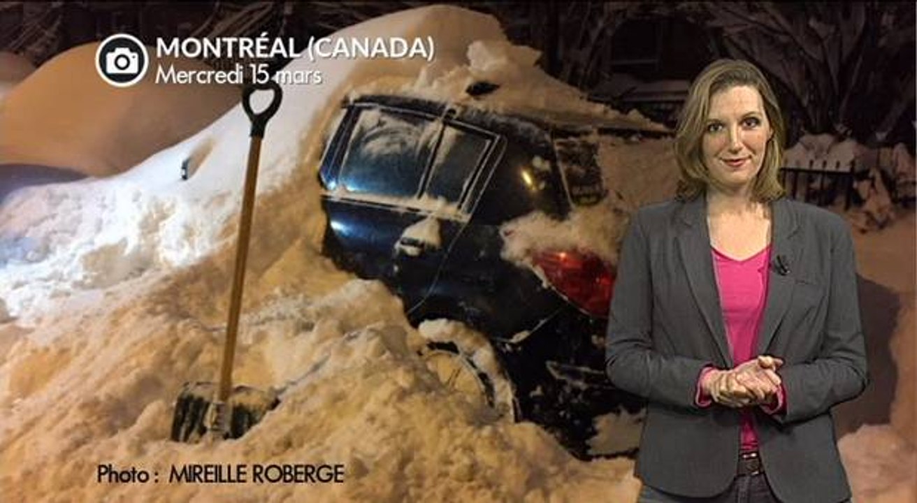 Tempête de neige au Québec après les USA