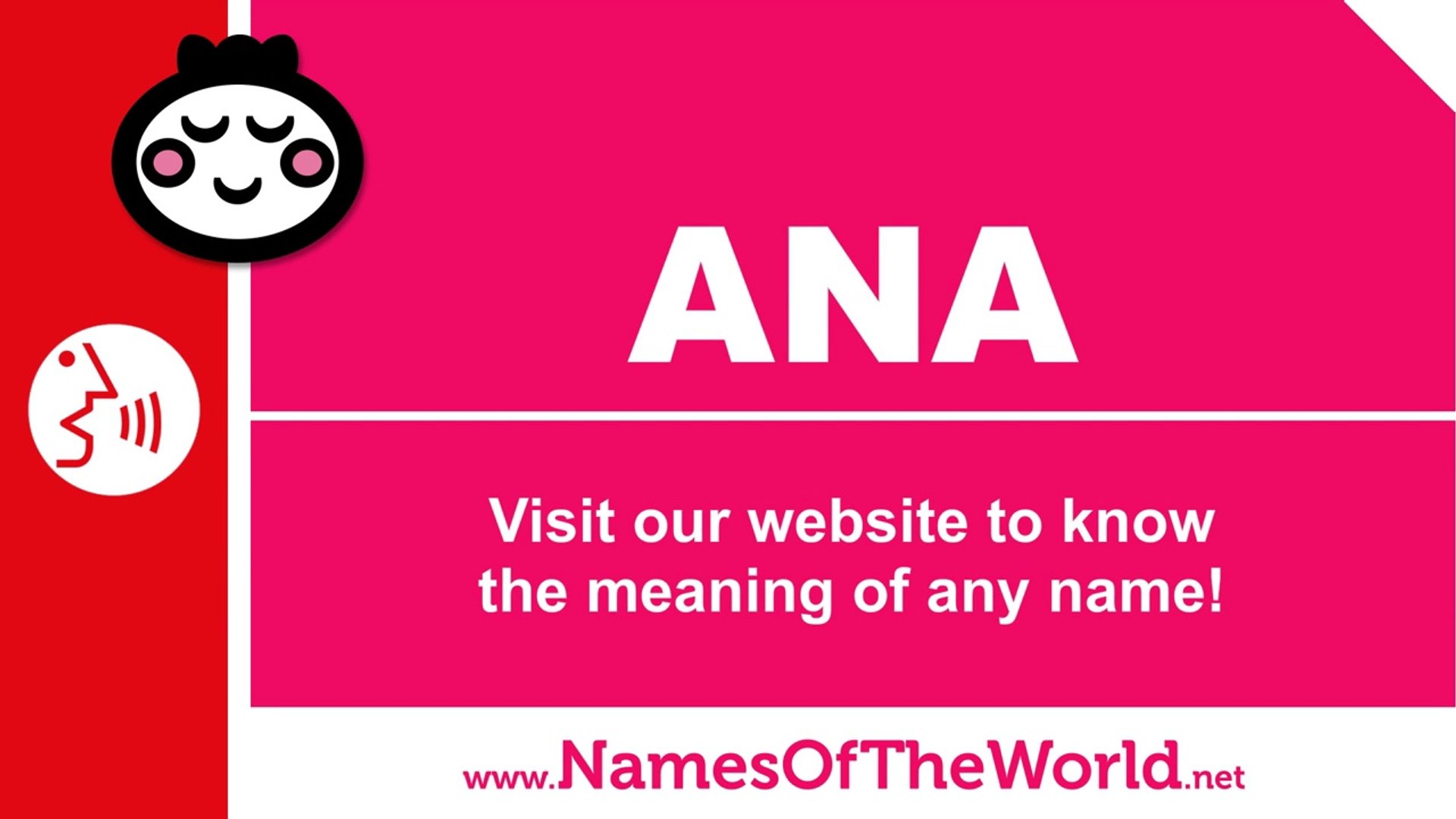How To Pronounce Ana In Spanish Names Pronunciation Www Namesoftheworld Net Video Dailymotion