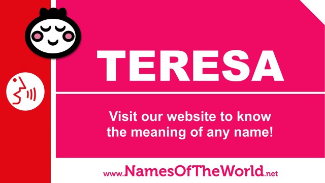 How to pronounce TERESA in Spanish? - Names Pronunciation - namesoftheworld.net