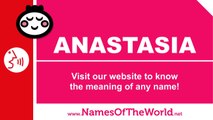 How to pronounce ANASTASIA in Spanish? - Names Pronunciation - www.namesoftheworld.net