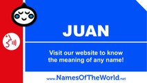 How to pronounce JUAN in Spanish? - Names Pronunciation - www.namesoftheworld.net
