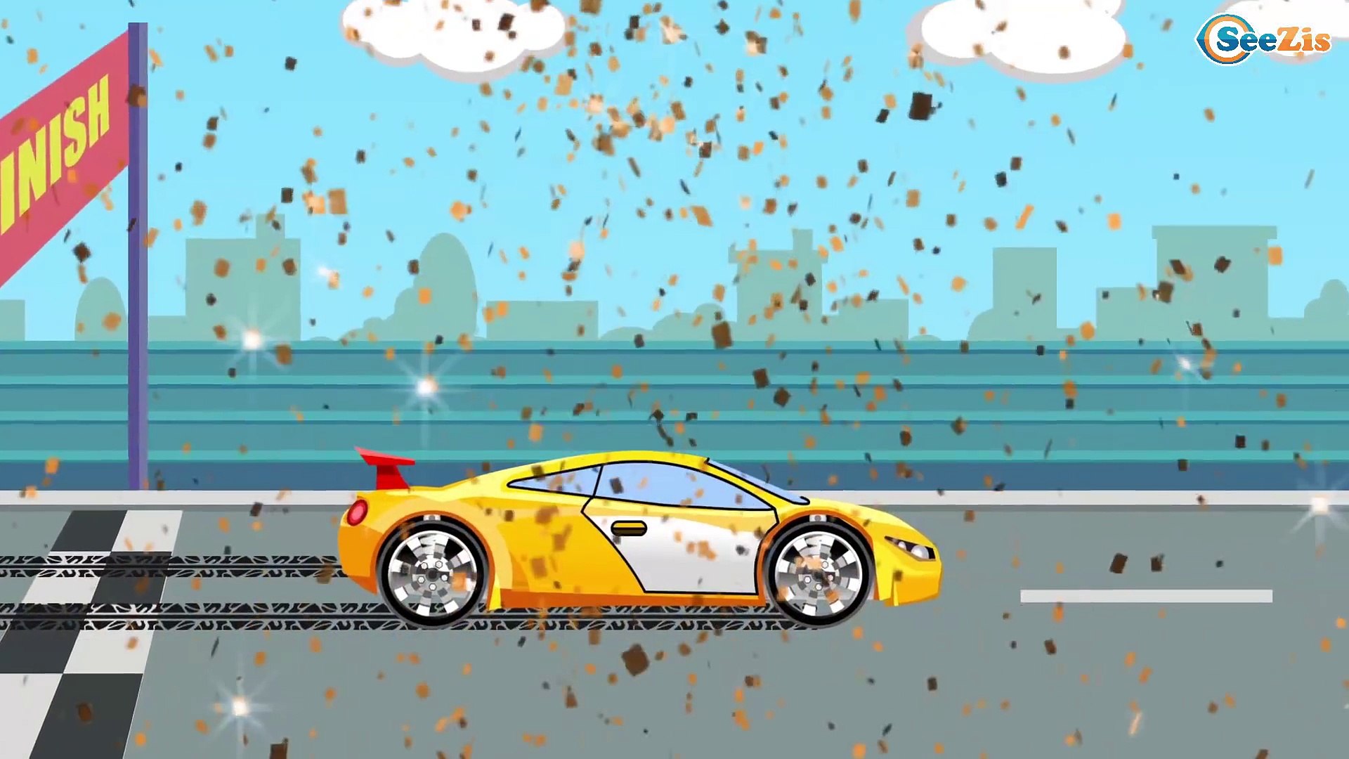 Carros de Carreras. Coche DEPORTIVO. Dibujos animados de COCHES. Carros Para Niños